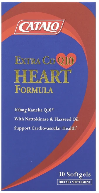 새해 첫좋은선물 CATALO 엑스트라 CoQ10 하트 포뮬라 낫토키나아제 및 아마씨유 함유 소프트젤 30정 제대로 할인합니다, CATALO 엑스트라 CoQ10 하트 ..., 1개 - 쿠팡