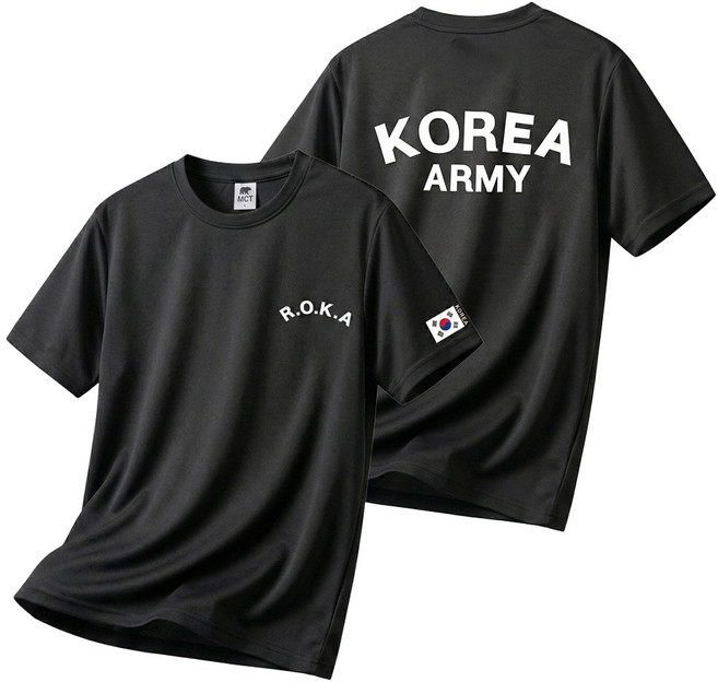 남녀공용 코리아아미 ROKA 쿨 드라이 반팔티 로카 에어로 쿨링 티셔츠