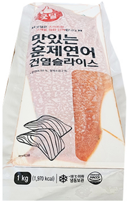 굿딜 훈제연어 (건염 슬라이스), 1kg, 1개