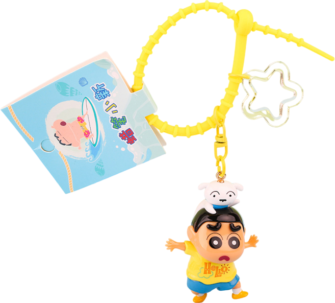 짱구는 못말려 정품 여름방학 키링 열쇠고리, 1개, 흰둥이