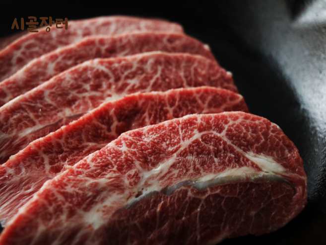 시골장터 [서현] 냉장)투뿔 한우 부채살, 1개, 200g