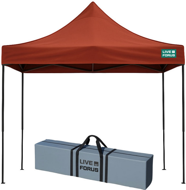 리브포어스 접이식 캐노피 천막 지붕+프레임+수납가방 야외 그늘막, 브라운