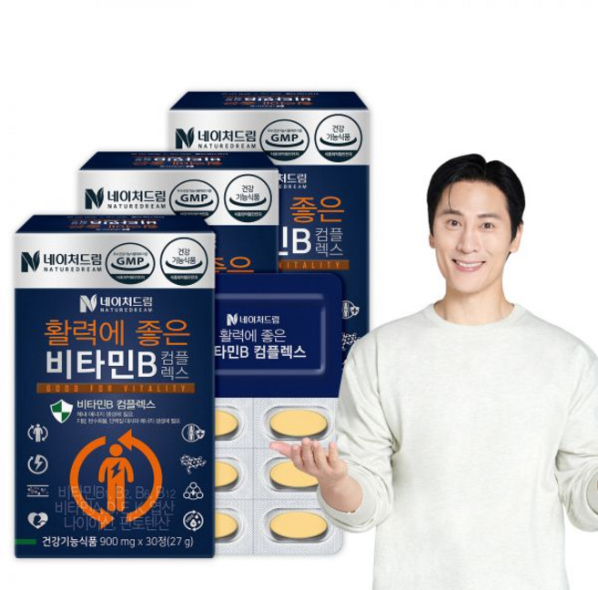 네이처드림 활력에 좋은 비타민B 컴플렉스, 30정, 3개