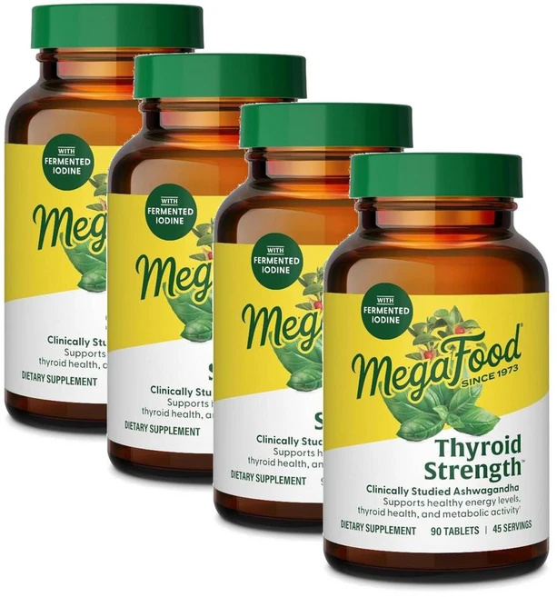 메가푸드 싸이로이드 스트렝스 아슈와간다 MegaFood Thyroid Strength, 4개, 90정 - 쿠팡