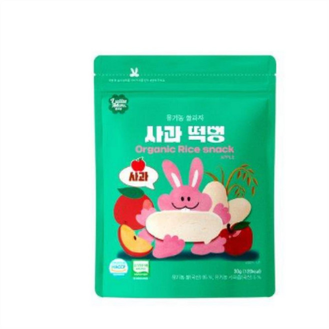 일동후디스 아이얌 유기농 쌀과자 떡뻥, 사과, 30g, 1개