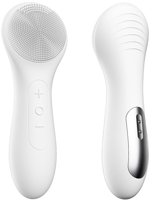 진동 클렌저 실리콘 세안 브러쉬 진동 온열 세안기, 화이트