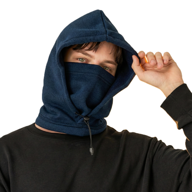 타이트엔드 후디 기모 넥워머, 네이비