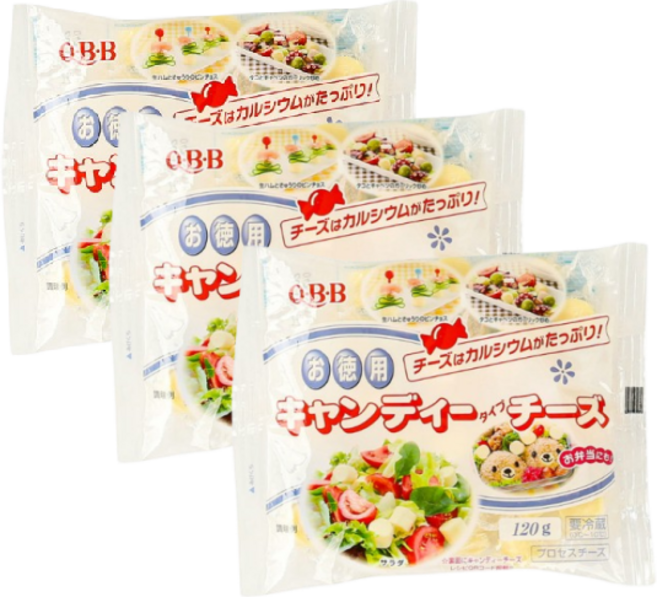 QBB 캔디모양 치즈 120G X 3 QBB CANDY SHAPED CHEESE