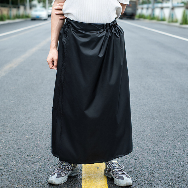 러브심플 남녀공용 레인 스커트 골프 비옷 방수 치마, 1개, 블랙