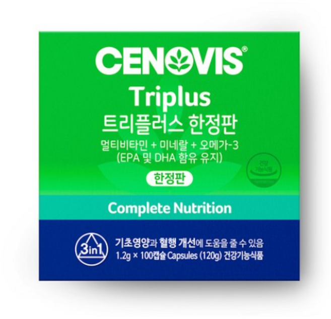 세노비스 트리플러스 3in1 프리미엄 멀티비타민, 100정, 120g, 1개