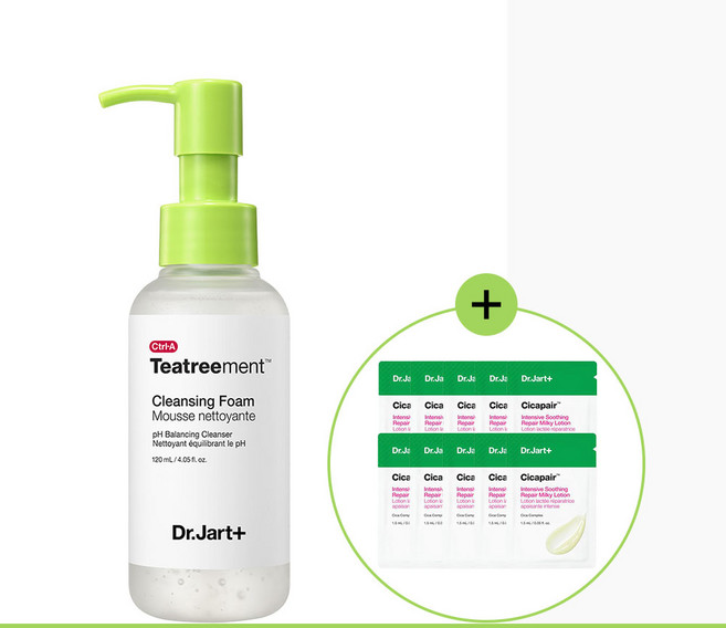 닥터자르트 성피부사용적합 컨트롤에이 티트리먼트 클렌징폼 120ml +시카페어크림1.5MLx10