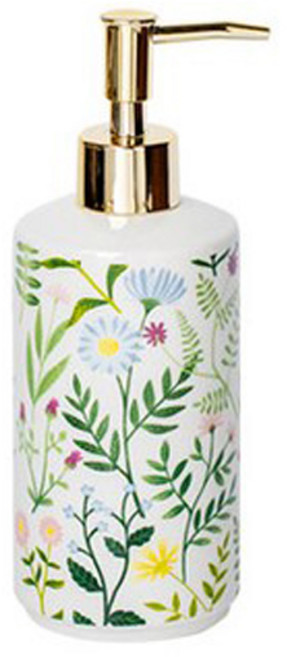더홈스 플라워 패턴 도자기 디스펜서 세라믹 공병, 1개, 혼합색상