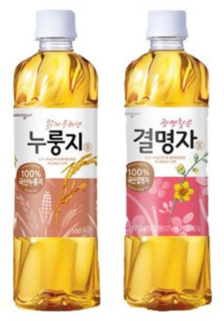 웅진 혼합 차음료 2종 누룽지차 10개 + 결명자차 10개 500ml, 1개, 1개