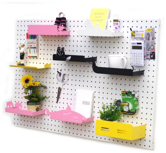 타공판선반_인테리어_DIY_소품걸이_후크_벽보드_진열대_타공판후크_선반_고리, 스파이드맨, 블랙, 1개