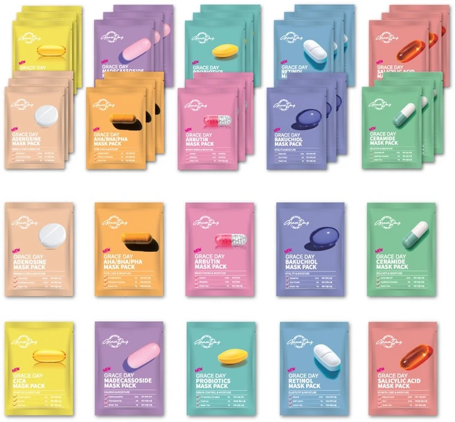 그레이스데이 알약 마스크팩, 1개, 100개입 - 쿠팡