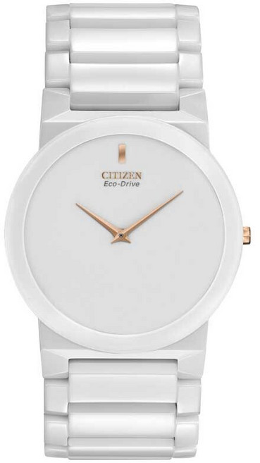 [Citizen] 시티즌 AR3050-52B 흰색 골드 세라믹 스틸레토 에코드라이브 남성 시계