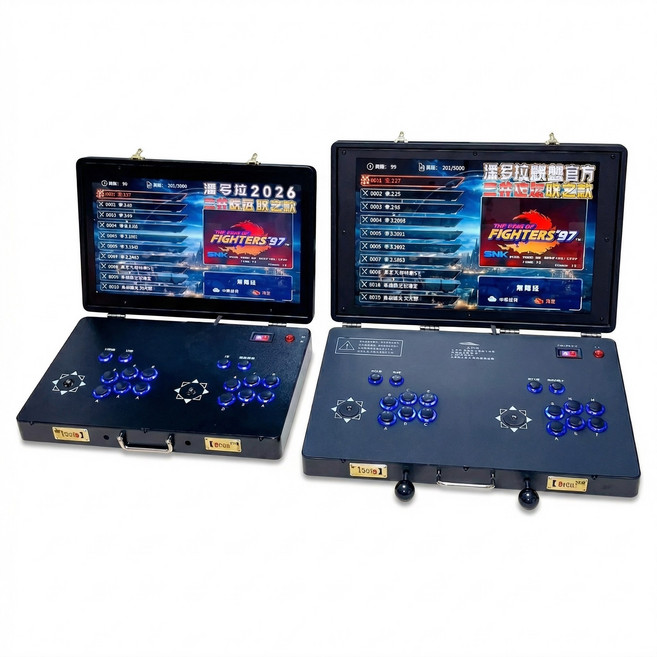 알마마 2026년형 21인치/24인치 최신형 레트로 게임기 35000게임 한국어지원 휴대용 2인용 3인용 4인용 캠핑용 가정용 오락실게임, 24인치 블랙