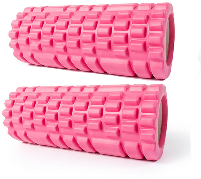 메이크잇 홈트레이닝 반돌기형 폼롤러 33cm 2P, 핑크_2733