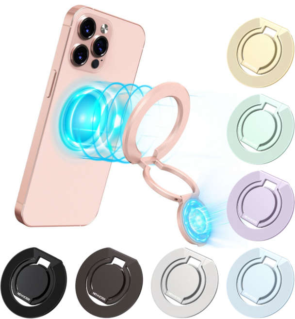 노바엣지 맥세이프 그립 톡홀더 마그네틱 스마트톡, 1개, 핑크