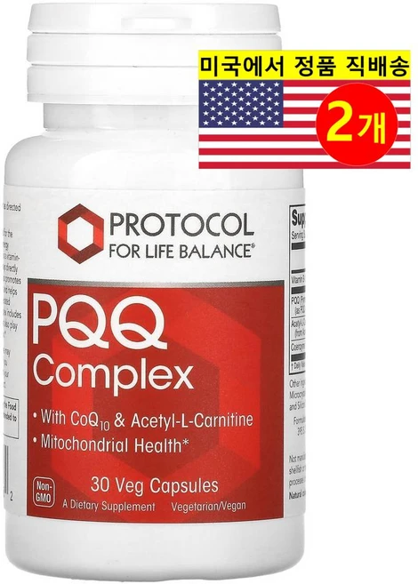 Protocol for Life Balance PQQ 컴플렉스 30 베지캡슐, 2병, 30정 - 쿠팡