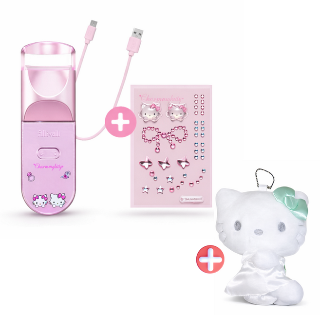 필리밀리 챠미키티 에디션 히팅뷰러 핑크 사은품(헬로키티파우치인형키링), 1