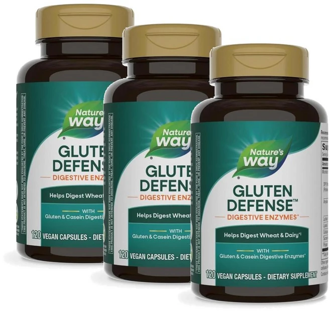 네이처스웨이 글루텐 디펜스 다이제스티브 엔자임 캡슐 Nature's Way Gluten Defense, 120정, 3개 - 쿠팡