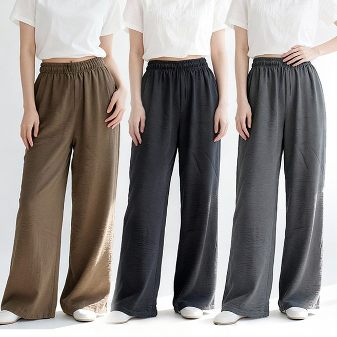 여성 와이드 냉감 냉장고 바지 1+1