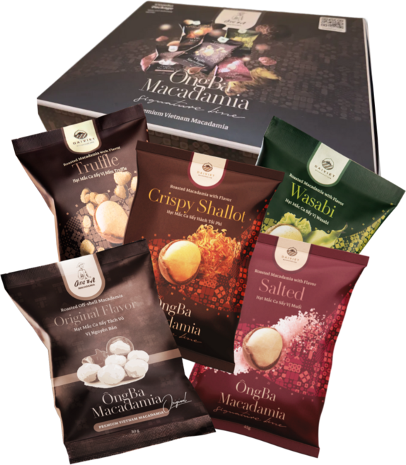 옹바 시그니쳐 플레이버 마카다미아 버라이어티 스낵팩, 1세트, 150g