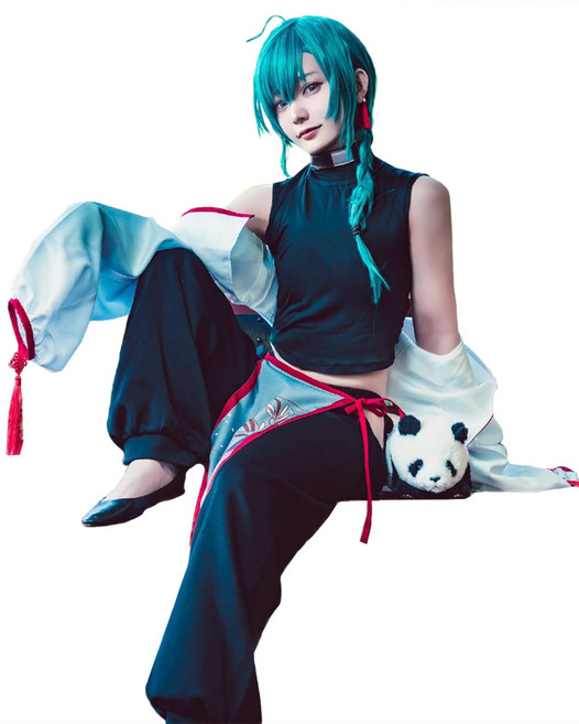 [milky time] 니지 산지 미도리 센 코스프레 할로윈 VTuber 센가 그린 중국 옷