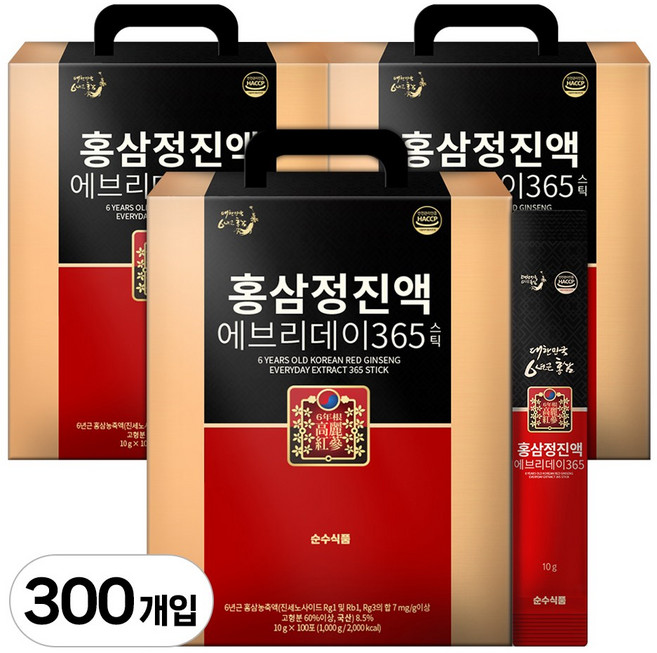 순수식품 홍삼정진액 에브리데이 365 스틱, 10g, 300개