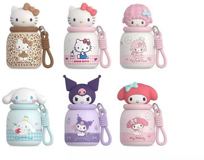 밀크카 산리오 마이멜로디 쿠로미 써모스 레오파드 Kitty 써모스 물병 보틀250ml, 1개, 250ml, 마이스위트피아노