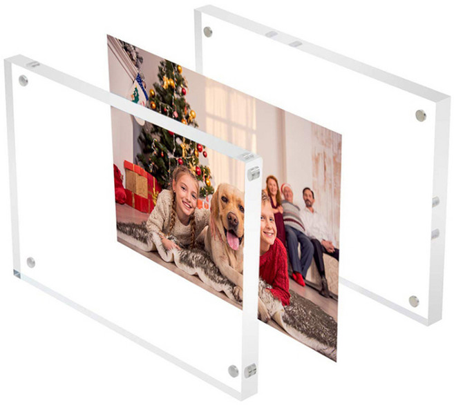 투명 아크릴 자석액자 사각 포토 테이블