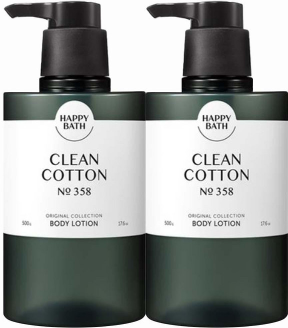 해피바스 오리지널컬렉션 바디로션 클린코튼 500g, 2개