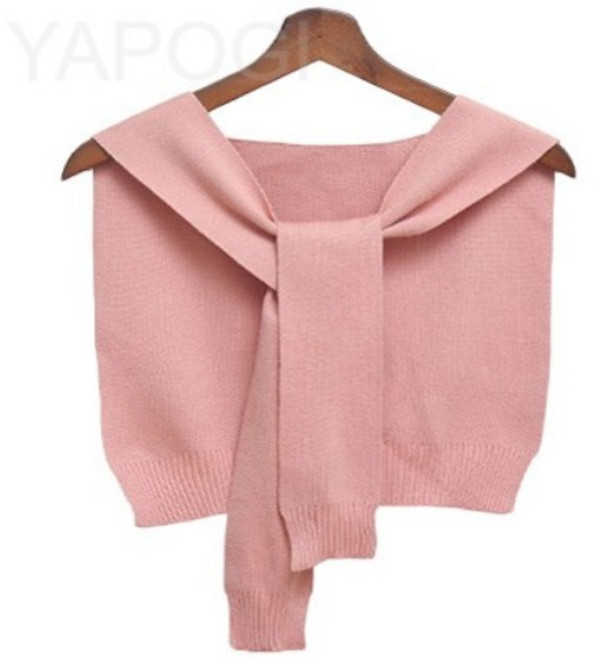 잇쁨 어깨 니트 숄 + 쁘띠스카프 SET 레이어드 간절기 가디건 머플러