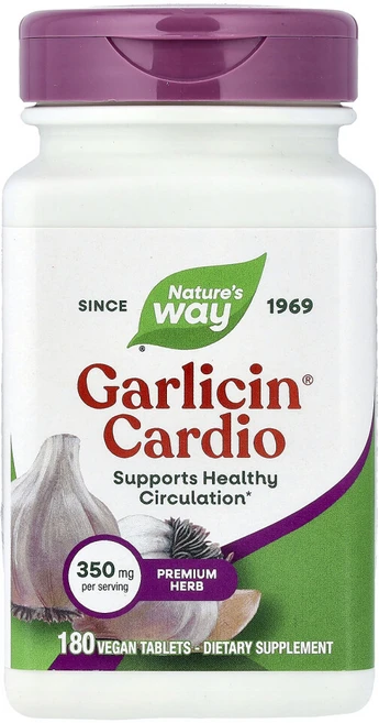 네이처스웨이 Garlicin 카디오 350mg 베지 정제 180정, 1개 - 쿠팡