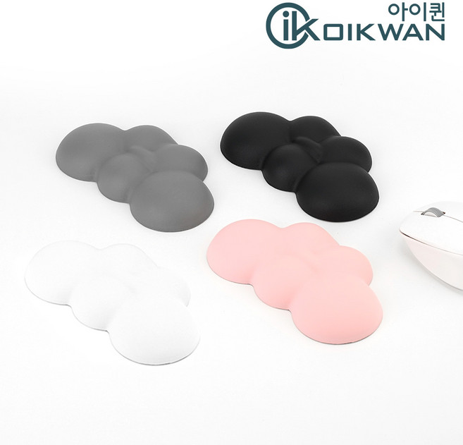 아이퀸 - 마우스 패드 마우스 손목 받침대 쿠션 구름 (팜레스트 메모리폼 ) 단품, 화이트, 1개, 구름형:마우스 손목 받침대