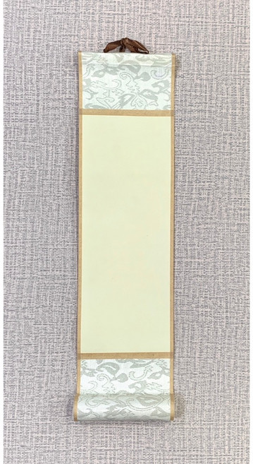 正大筆莊《捲軸小號》掛軸 畫軸 書法 國畫 迷你卷軸, 1個, 鎏金米黃