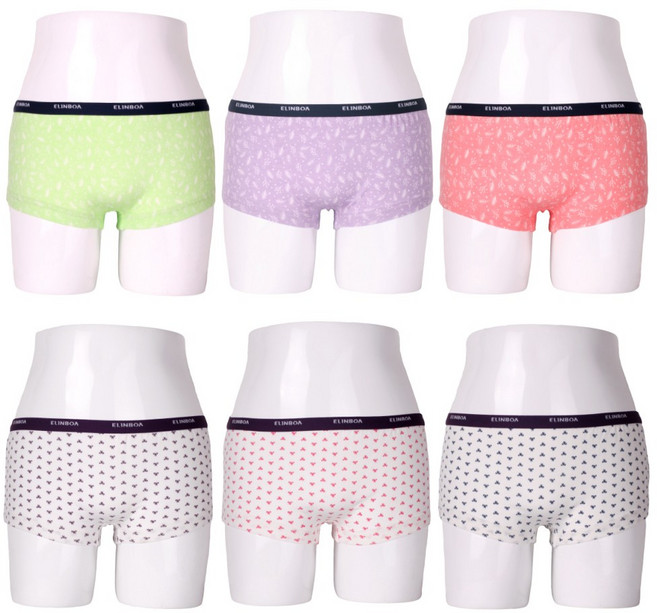 [엘인보아] 주니어 여아 무형광 드로즈 6종 리프가든 칼라리본