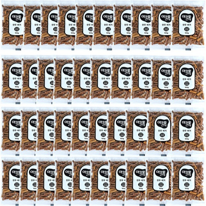 아침애간식 애견용 버거, 한우버거, 100g, 40개