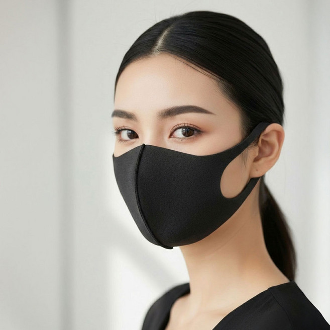 리얼살롱 3+3+3 연예인 패션 검정 아이돌 스포츠 러닝 마스크