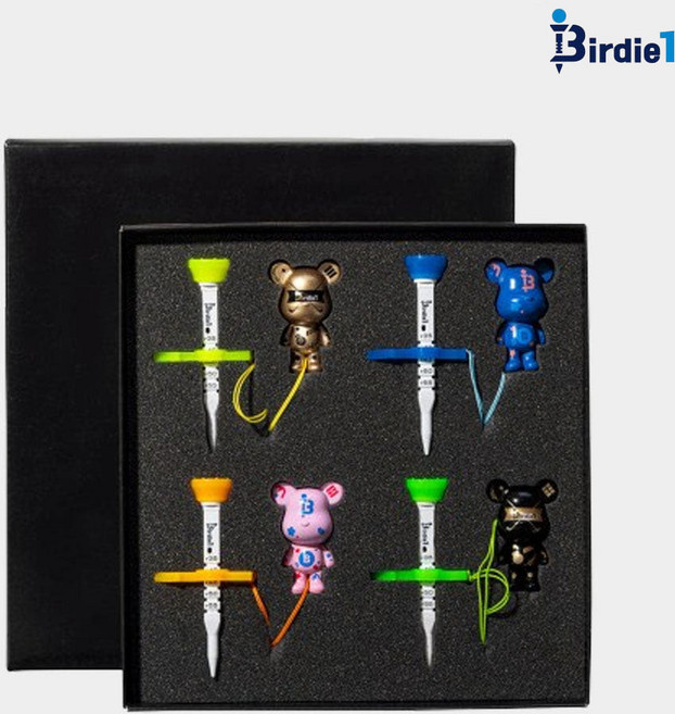 버디원 골프 티꽂이 티걸이, 1개, 롱티+인형