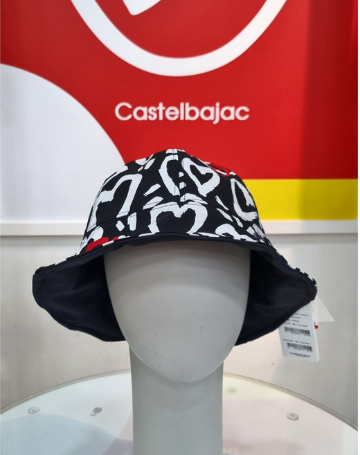 까스텔바작 여성골프 양면 버킷햇 벙거지 모자 EMGC711, 블랙