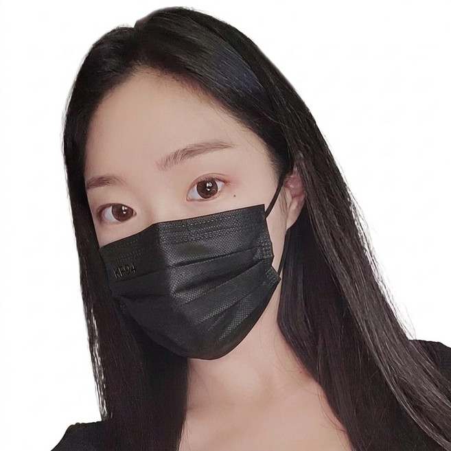 썸데이 KF94 덴탈마스크 중형 대형 개별포장, 30매입, 1개, 덴탈형 KF94 대형 블랙