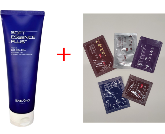 [새앙머리] 소프트 에센스 플러스 250ml 구매시 사은품 (샴푸 린스 )샘플 증정, 1개