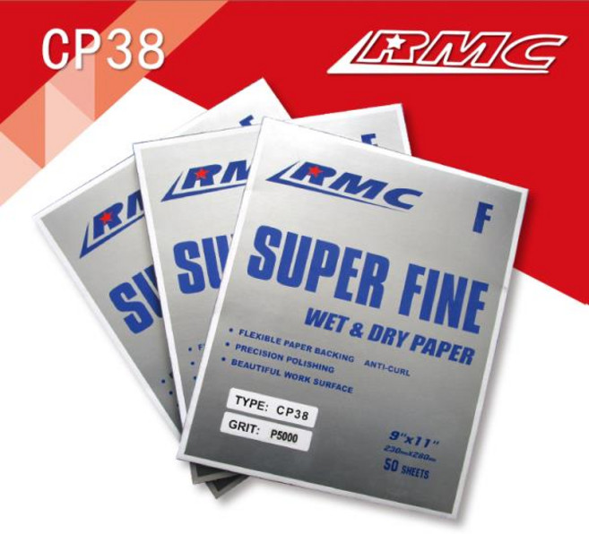 CP38 방수 사포 연마 지 습식 및 건식 1200 ~ 5000 그릿 자동차 샌딩 목재 가구 마감 5 장, P4000, 06 P4000