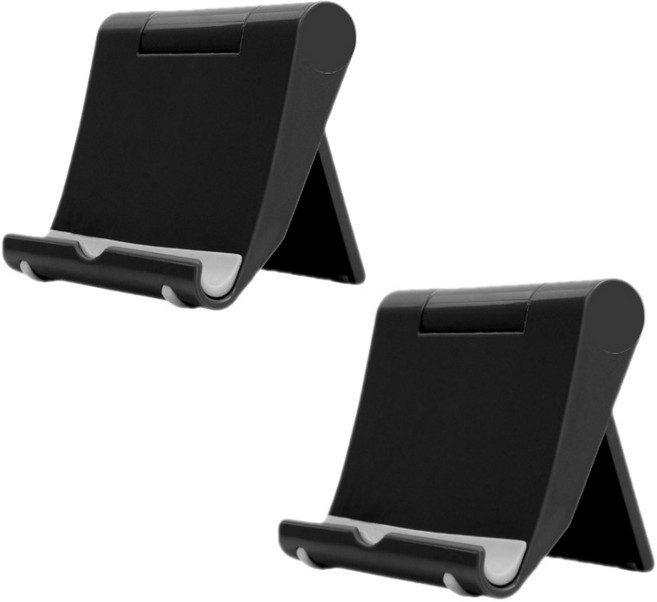 아일리브 각도 조절 핸드폰 테블릿 거치대, 2개, 블랙