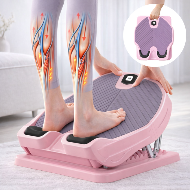 린무브 종아리 스트레칭 보드 아킬레스건 발목 9단 각도조절 기구, 베이비핑크