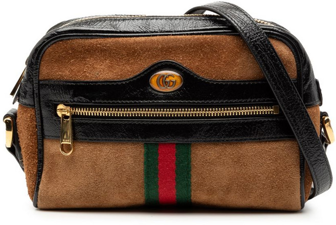 구찌 중고 2016-2025 미니 스웨이드 오피디아 크로스 백