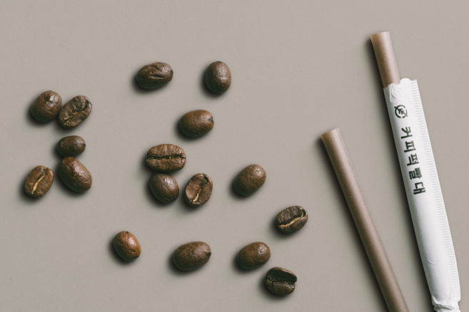 [클로에코] 커피퍽빨대 (6 X 210 커피박빨대 옥수수빨대 PLA빨대 커피빨대 개별포장빨대), 1000개, 1박스