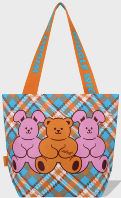 위글위글 타포린백 에코백 리유저블 쇼퍼백S Bear & Bunny 1개, 위글위글 타포린백 에코백 리유저블 쇼퍼백S - Bear